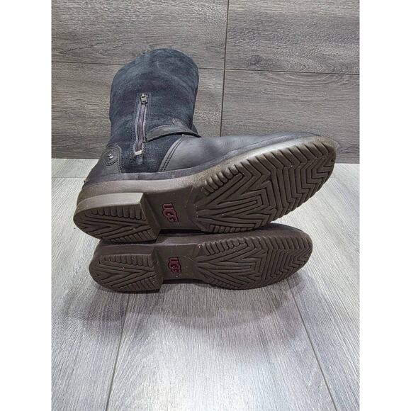 UGG Women's Thomsen Black Suede Knee-High Boots Size 9 S000048 - Picture 8 of 13